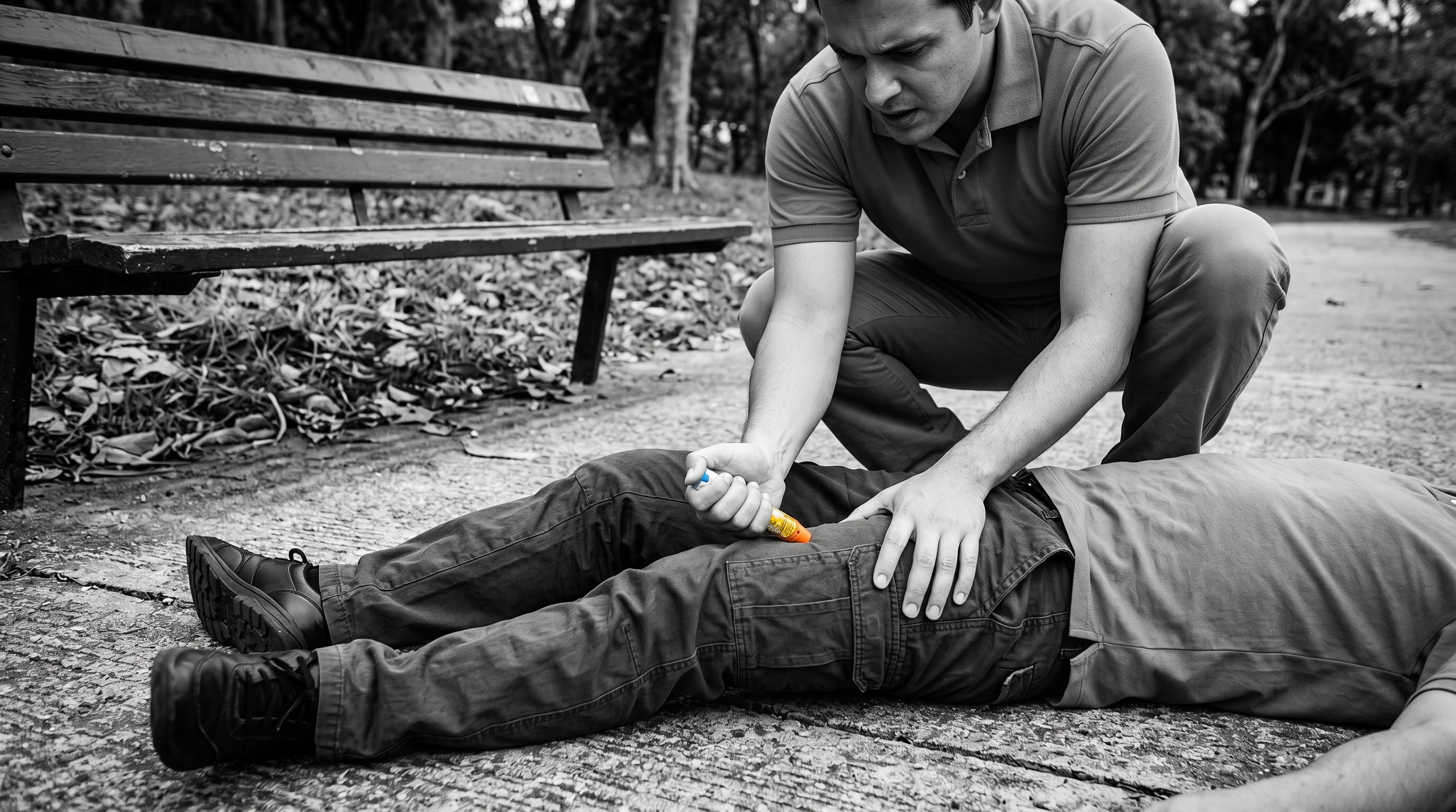 EpiPen in use